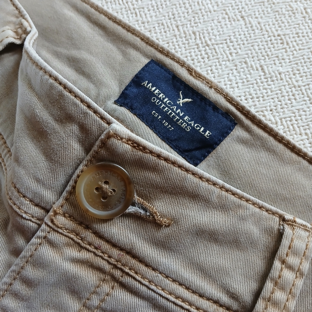 aeo ♡ kickboot stretch khakis 6 y2k 2010s indie sleaze office siren trousers - Picture 5 of 10